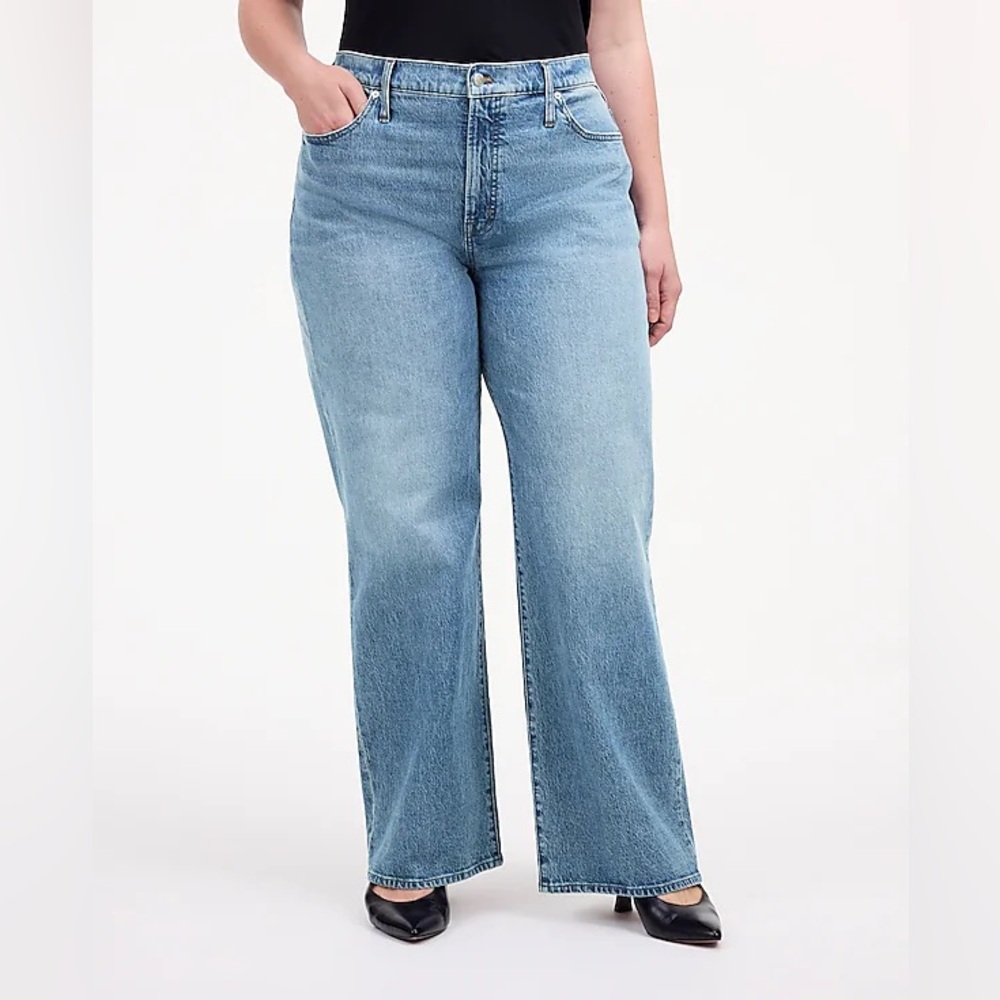 Madewell The Perfect Vintage Wide-Leg Jean, Light Wash 33 petite